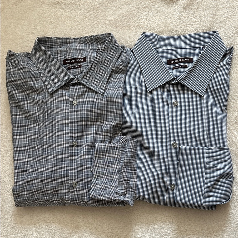 Michael Kors Men's Plaid Dress Shirts